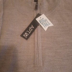 NWT APT 9. 1/4 zip Merino Blend sweater